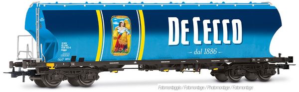 Rivarossi HR6692 - Cereal Hopper Wagon De Cecco, rounded sides, light blue livery
