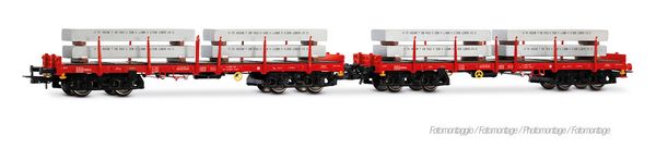 Rivarossi HR6702 - 2pc stake wagon set type Rmms