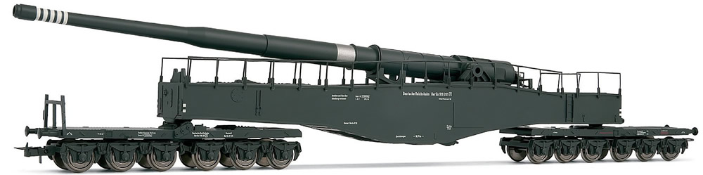 Rivarossi 6187 - Railway Gun K5, livery Wehrmacht grey with