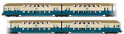 Set x 4 coaches double-decker type DBv  DR