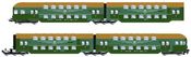 4-unit Double Decker Coach Set with control cabin, livery with patches