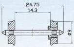 Roco 40266 - Whlst 9mm dia ins-1sd 2/