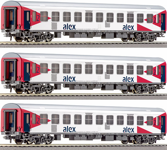 Roco 45925 - 3-piece set passenger train cars ALEX