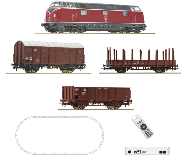 Roco 5110008 - German z21 start digital set class 221  goods train of the DB