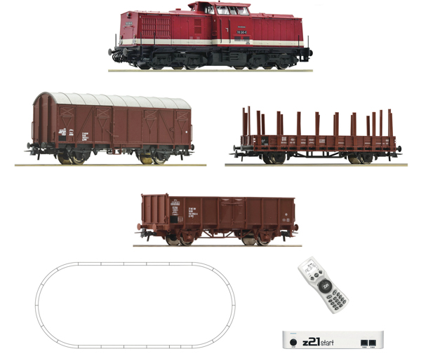 Roco 5110009 - German z21 start digital set class 110 and goods train of the DR