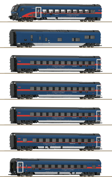 Roco 5500004 - Austrian 7-Piece Nightjet Set of the ÖBB