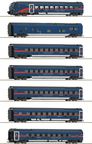 Roco 5510004 - Austrian 7-Piece Nightjet Set of the ÖBB