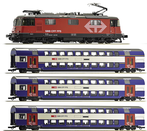 Roco 61443 - Swiss Electric Locomotive Re 420 and Commuter Train Set of the SBB (DCC Sound Decoder)