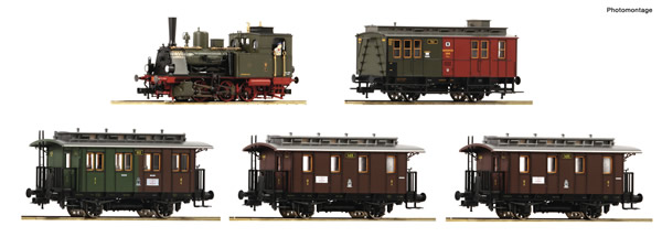 Roco 61475 - German Steam locomotive T3 and 3 passenger car Set of the KPEV