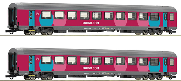 Roco 6200024 - Set of 2 Corail cars Ouigo #1 of the SNCF