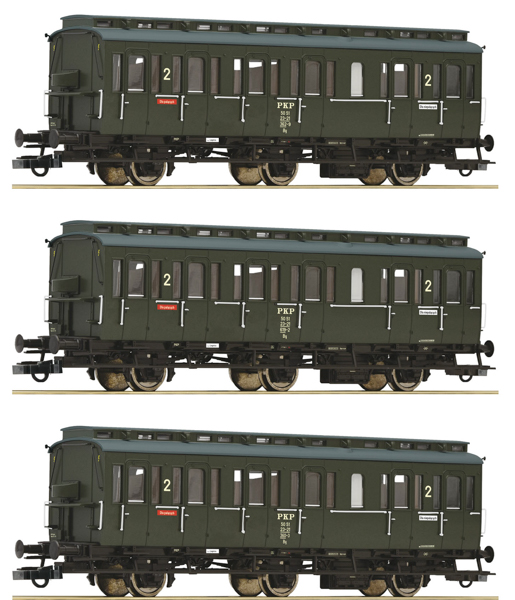 Roco 6200100 - 3 piece set: Compartment coaches