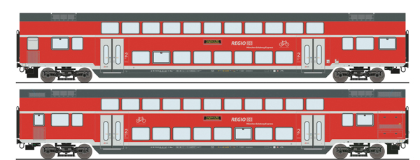 Roco 6200145 - 2 piece set: Double-deck coaches