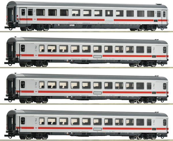 Roco 6200187 - 4 piece set: Express train coaches