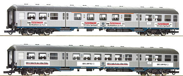 Roco 6200206 - German 2-Piece Commuter Train Car Set of the DB