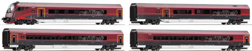 Roco 64089 - Set: wagons Railjet, w. light, +BB