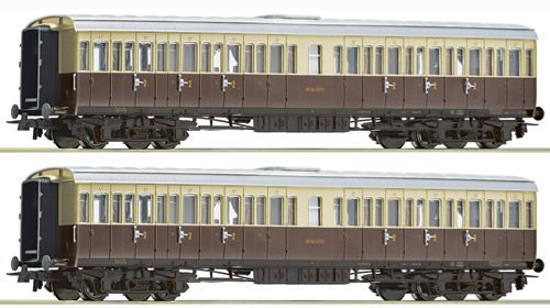 Roco 64149 - 2pc Slovenian 2nd Class Passenger Carriages