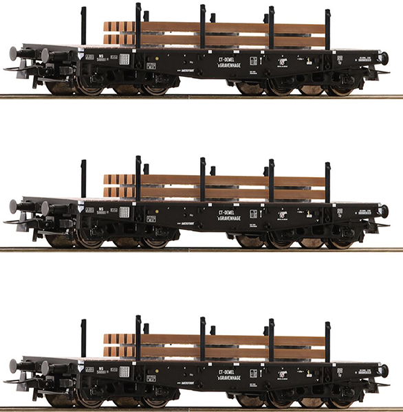 Roco 6600016 - 3-piece set of heavy-duty wagons of the NS