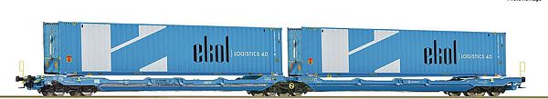 Roco 6600020 - German Articulated double-pocket wagon T3000e EUROWAGON