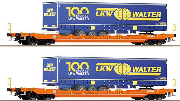 Roco 6600064 - Wagon set with two pocket wagons of the Wascosa