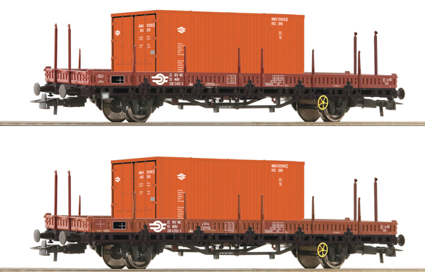 Roco 6600076 - 2-piece set: Swivel stake wagons