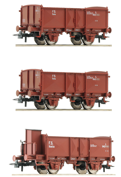 Roco 6600088 - 3-piece set: Open goods wagons