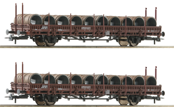 Roco 6600120 - 2-piece set: Swivel-type stake wagons