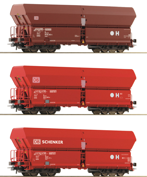 Roco 6600135 - 3 piece set: Self unloading hopper wagons