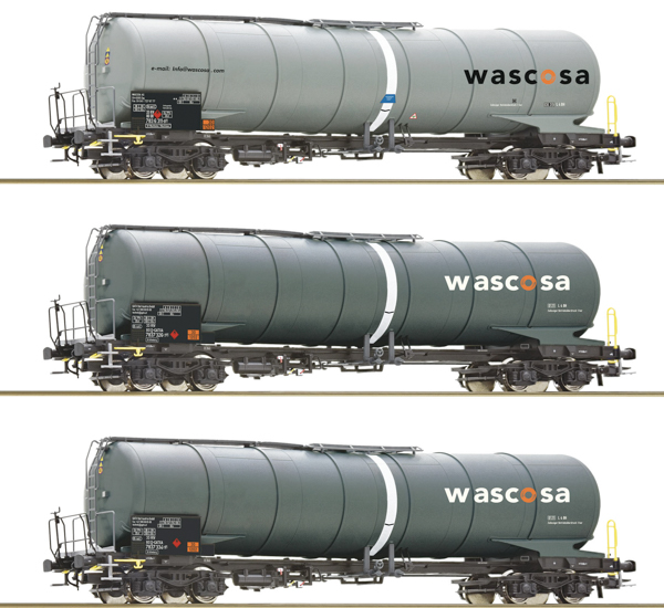 Roco 6600143 - 3 piece set: Tank wagons, Wascosa 