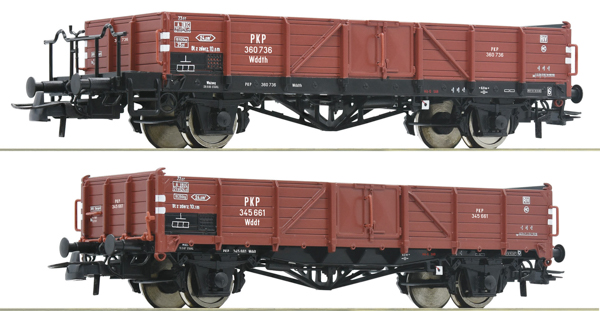 Roco 6600150 - 2-piece set: Open freight wagons