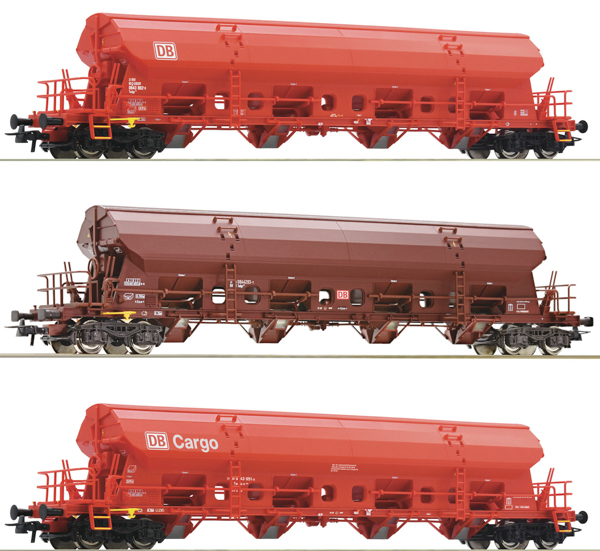 Roco 6600153 - 3 piece set: Swivel roof wagons