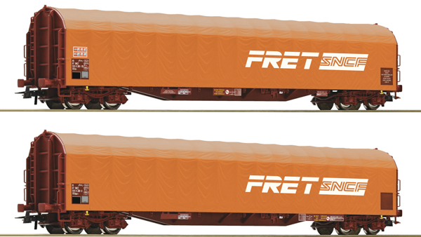 Roco 6600161 - 2 piece set: Sliding tarpaulin wagons 