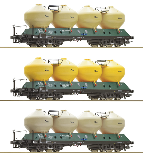 Roco 6600177 - 3 piece set: Silo wagons