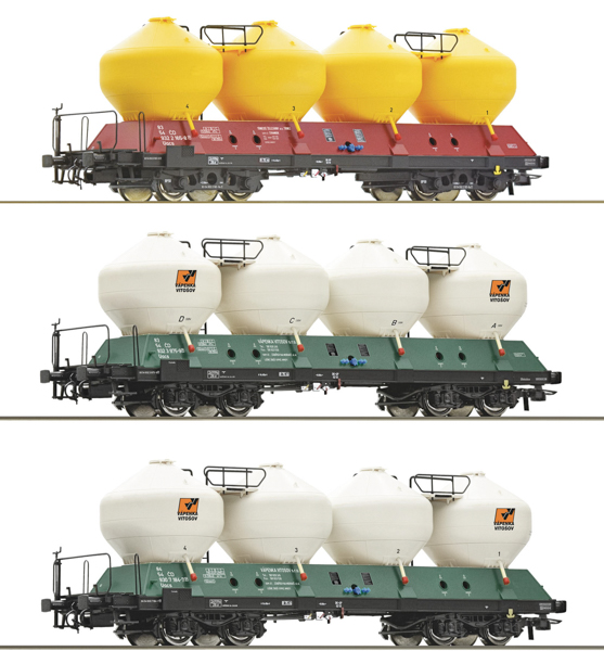 Roco 6600180 - 3 piece set: Silo wagons