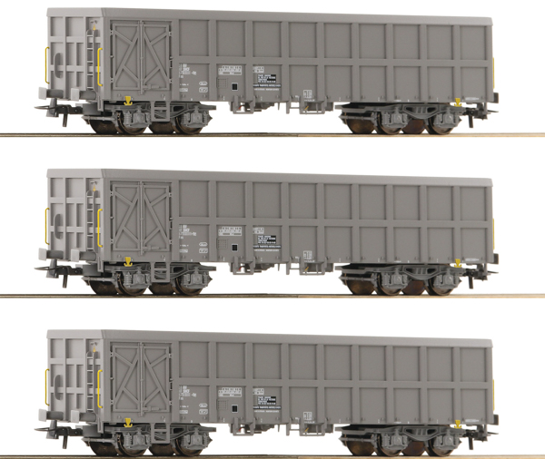 Roco 6600203 - 3 piece set: Open goods wagons