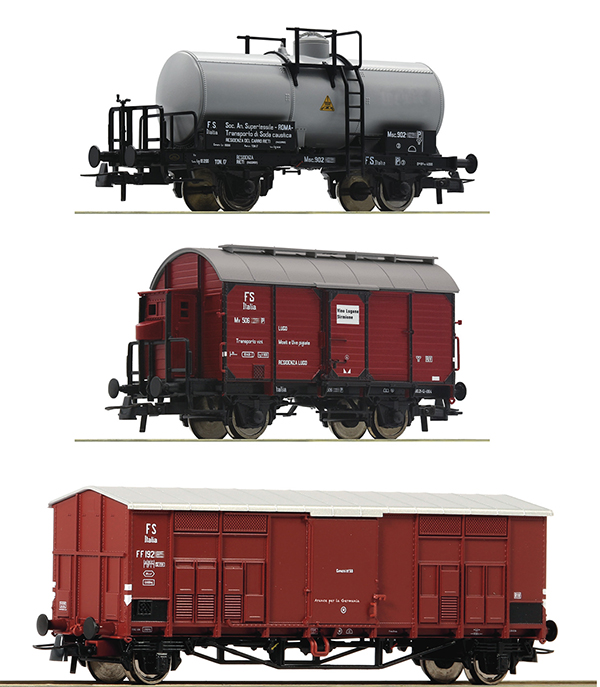 Roco 6600229 - Italian set of 3 Freight Car Set of the FS