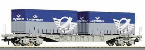 Roco 66622 - Flat car for containers of the AAE loaded w/ sliding