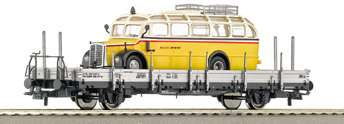 Roco 66671 - Flat car Saurer Bus SBB