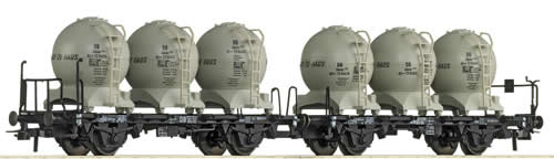 Roco 67016 - Double carrier wagon w. container, DB