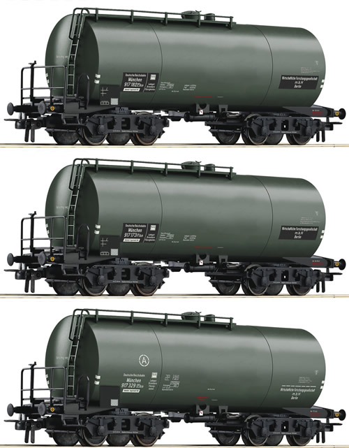 Roco 67058 - 3pc Bogie Tank Wagon Set of the DRG (Roco e-shop exclusive)