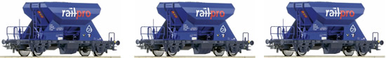 Roco 67156 - 3pc Ballast Wagon Set, Railpro