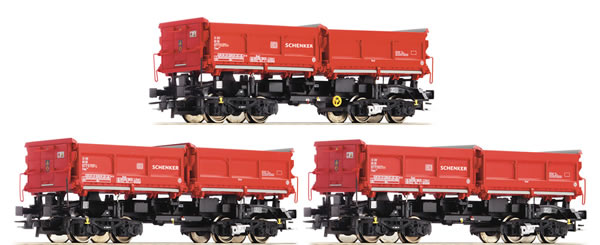Roco 67197 - German 3 Piece Dump Wagon Set 