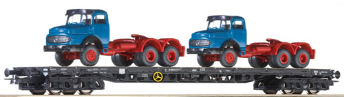 roco 車両セット Roco 67304 - German Stake Wagon with 2 lorries of the DB