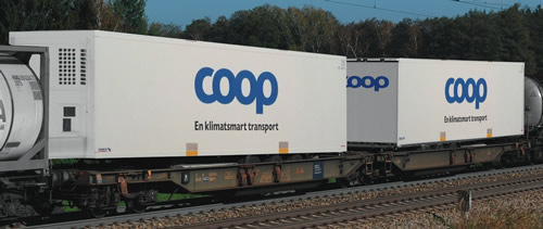Roco 67385 - Articulated Double Pocket Wagon, AAE - COOP