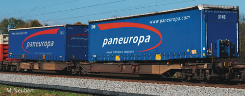 Roco 67395 - Articulated Double Pocket Wagon, AAE - Paneuropa