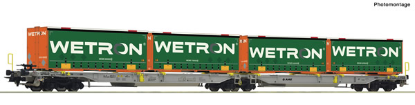 Roco 67401 - Articulated double pocket wagon + Wetron