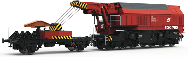 Roco 73036 - Austrian Slewing Railway Crane for digital operation of the ÖBB (DCC Sound Decoder)