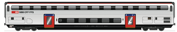 Roco 74495 - 2nd Class Double Decker Coach             