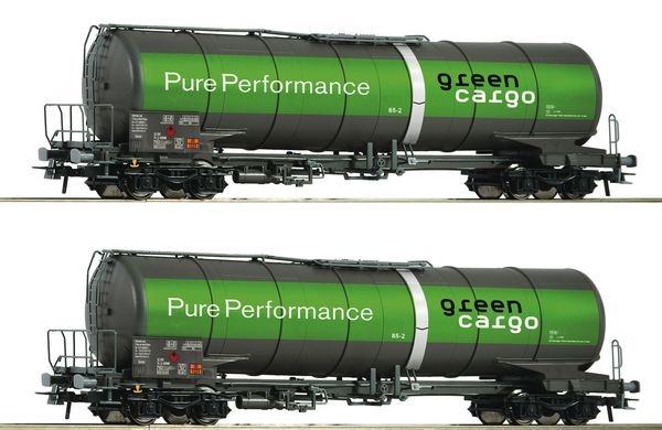 Roco 76026 - 2 piece set: Tank wagon, Green Cargo