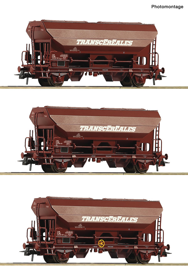 Roco 76033 - 3 piece set: Swing roof wagons