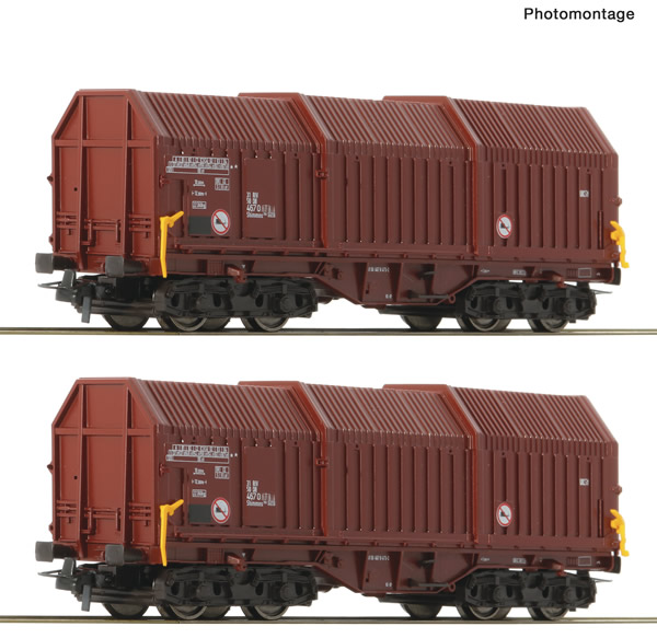 Roco 76042 - 2 piece set: Telescopic hood wagons